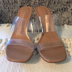 Zara Basic Collection Vinyl and Clear Heels